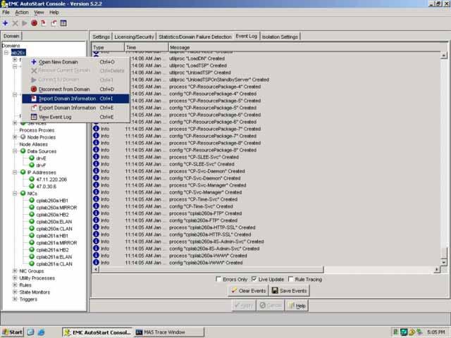 EMC AutoStart Agent and Console 201 Importing the AutoStart Definition file Step Action 1 On