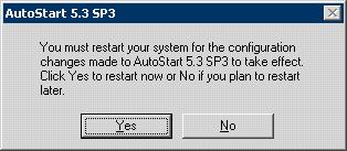 234 Chapter 6 Maintaining a High Availability system Figure 135 AutoStart 53 SP3 Installer Information End Reinstall the AutoStart software Use the following procedure if you must uninstall and then