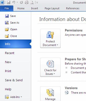 Closing a document After you save a document, it is still open on your screen. To put it away, you must close the document. Step 1: Open the File menu. Step 2: Click Close. (The document goes away.