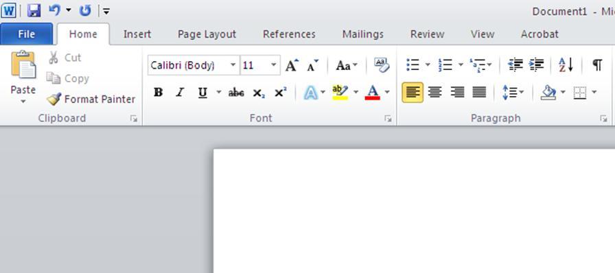 Navigating Word 2010 Toolbar As you will quickly realize once you launch Word 2010 the toolbar is the same as Word 2007.