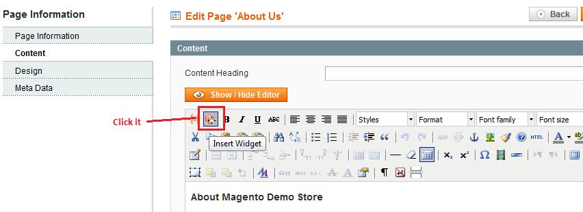 - A popup will be showed, choose widget type is MS Slideshow.