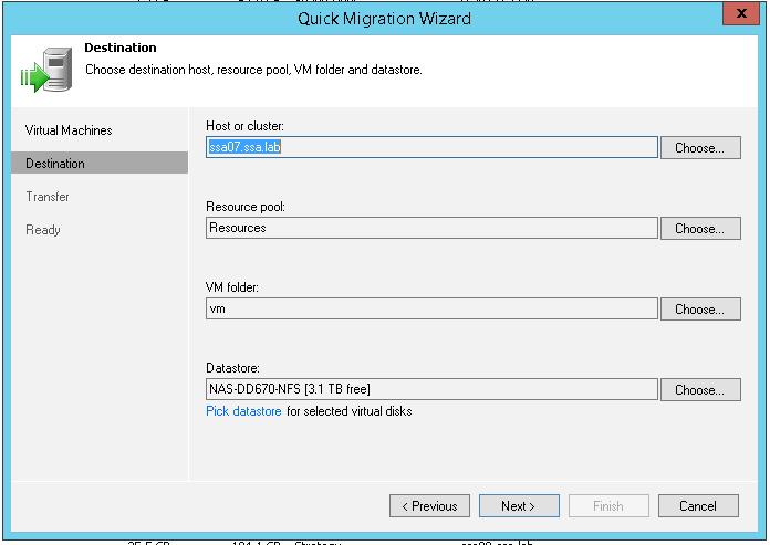Quick Migration for VMware For VMware users, the Quick Migration feature has the ability to move VM s between hosts and datastores without significant disruptions to business operations.
