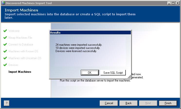 VMware vcenter Discovered Machines Import Tool User's Guide Step 5: Import the Machines After all previous steps are complete, you can import the selected machines.