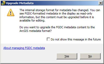 Preparing the Metadata When starting a new editing session there initially needs to be an ArcGIS formatted file to edit.