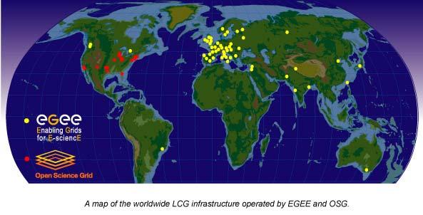 WLCG depends on two major science grid infrastructures.