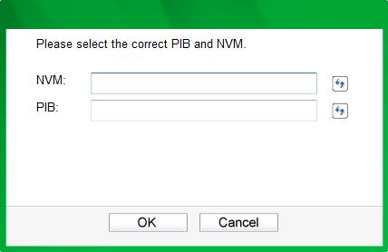 NVM: None-volatile memory. It is used for upgrading the firmware. PIB: Parameter Information Block.