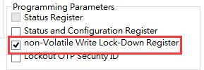 2. Programming Parameters Check non-volatile Write-Lock