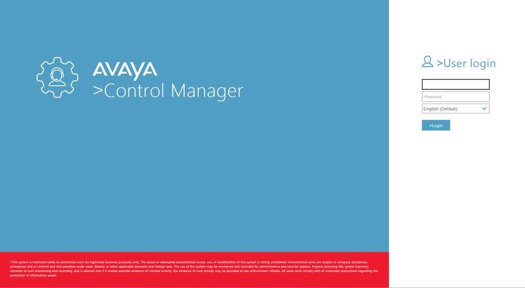 3. Log on to the Avaya Control Manager License Tracker interface as an administrator. The system displays the following page: 4.