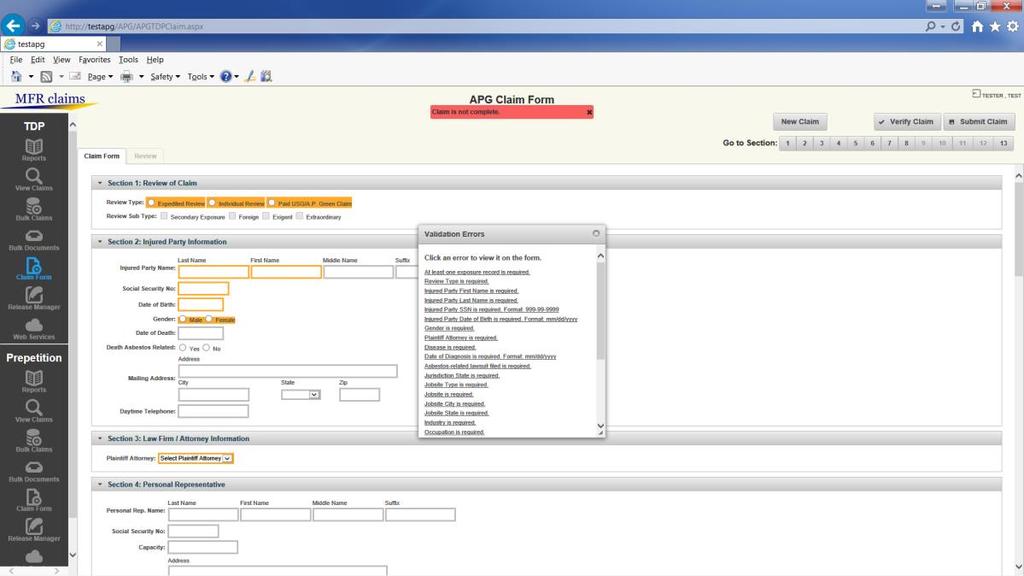 You will see that required fields are indicated in orange.