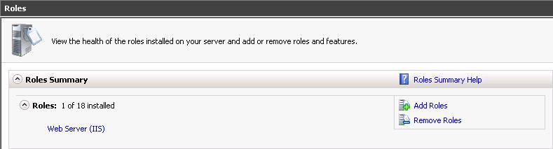 Click Next (Select Server Roles) - > Next (Web Server IIS) - > Next (Role