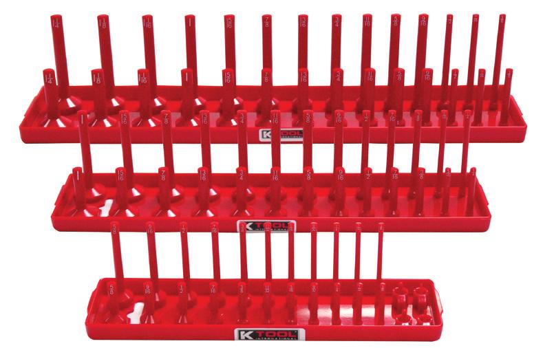 TOOL STORAGE Trays l Socket Rails & Socket Holders Original Mag-Clip Strip Magnetic socket holders hold sockets tight without magnetizing them. Hangs or mounts on any smooth metal surface.