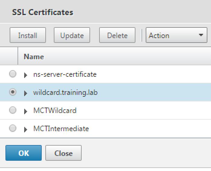 Under Server Certificate Binding, click Click to select and select the radio button