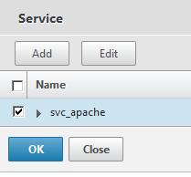 2. In the Create Virtual Server window, enter the following parameters: Name: lb_vsrv_apache2 Protocol: HTTP IP address: 192.168.10.61 Port: 80 Click OK. 3.