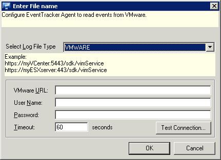 Configure LFM-VMWare API to send VMware vcenter Server event logs to EventTracker 1. Open the Agent Configuration window. 2. Select the system from the Select System drop-down list. 3.