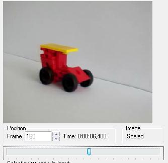 Only the image on the right is updated: Select a Sequence from the Video Below the input video, there is a slider to select the frame: Here, frame 160 is selected and shown: Cropping the input image