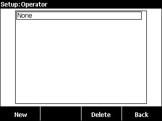 The Default User name None is used when an actual user name is not set. Set the Operator Name Figure 8. Setup Menu gtv124.
