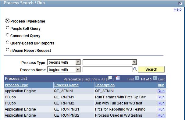 Chapter 8 Using Reporting Console You will be transferred to the appropriate page based on the radio button that is selected as shown in this table: Process Page Displayed Process Definition Process