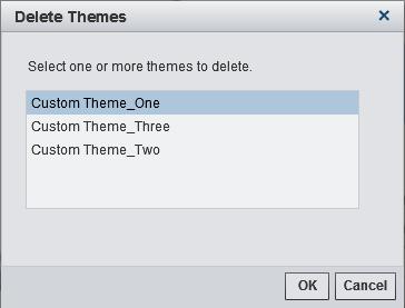Undeploy a Custom Theme 13 Delete a Custom Theme To permanently delete a custom theme from the system: 1. From the main menu of the SAS Theme Designer 4.7 for Flex, select Tools ð Delete. 2.