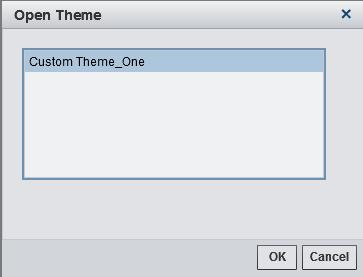 You can export a custom theme from SAS Theme Designer 4.7 for Flex to a specific folder. To export a custom theme, follow these steps: 1.