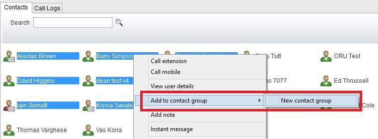 Contact groups provide multiple real-time BLF instances for efficient call handling.