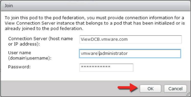1.2 Joining the Second Pod to the First Pod 1. On one connection server in the second site click on Cloud Pod Architecture under View Configuration.