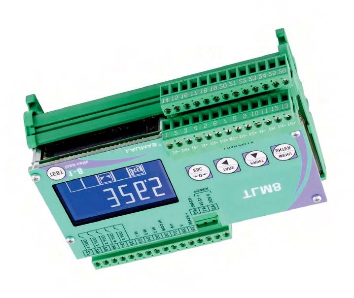 Digital/analog weight transmitter suitable for back panel mounting on Omega/DIN rail or junction box for eld mounting (on request box versions).
