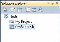 Create a new Visual Basic Windows Forms Application project by clicking the New Project button on the Standard toolbar, selecting Visual Basic