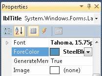 Object Select the Windows Form object and then change its BackColor property to White on the Web tab.