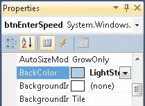 438 Chapter 6 Loop Structures Guided Program Development continued Change the Button Color Change the BackColor property of the btnenterspeed Button object to LightSteelBlue.