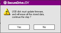 5. A dialog box will pop asking for firmware update confirmation.