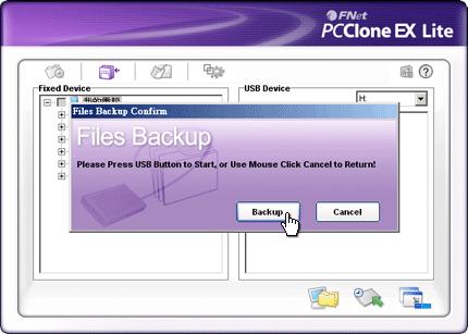 1. Click on PCCloneEX desktop shortcut to execute program. 2. Simply press the COPY button on the external casing COPY 3.