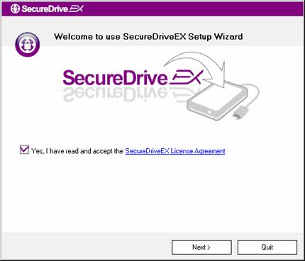 2.2 Using SecureDrive Ex Software With SecureDrive EX application software, you can protect your device with password and partition your device into Public and Security sections.
