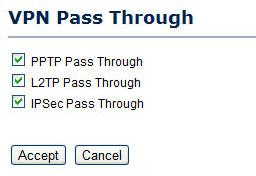 CONFIGURING VPN PASS-THROUGH 4.3.3 Configuring VPN Pass-Through VPN Pass-through allows a secure virtual private network (VPN) connection between two computers.