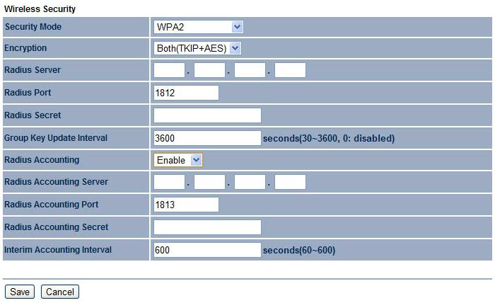 WI-FI PROTECTED ACCESS 2 (WPA2) Wi-Fi Protected Access 2 (WPA2) Security Mode Select WPA2 from the drop-down list to begin the configuration.