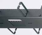 Built-in protected vertical cable pathway Vertical channels tapped on front and back with 4" x 4" side holes for easy cable entry Top bars have parallel and perpendicular
