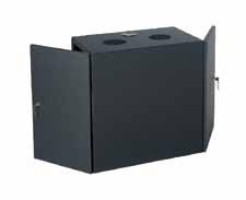 Vented top and bottom allow airflow for network equipment Mounts with 4 keyhole screw slots in standard 16" stud spacing Includes #12-24 pilot-point combo-head screws for fast installations All steel