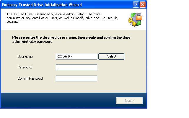 7 Wave Systems Corp. Client User Guide Figure 3: FDE drive Initialization Wizard 6.