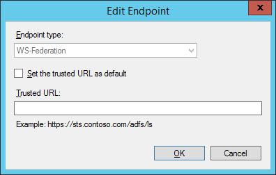 4. In the Edit Endpoint popup, enter