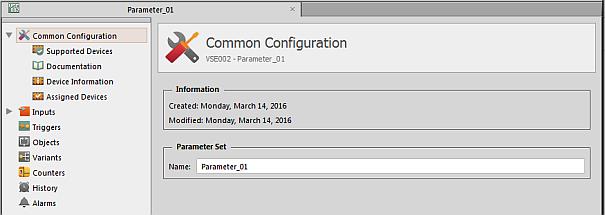 Configure VSEnnn VSE Device [VSEnnn_#] [Parameter_#] 8.2 VSE Device [VSEnnn_#] [Parameter_#] VSE [Parameter_#] Detail [Common Configuration]...68 VSE [Parameter_#] Detail [Inputs].