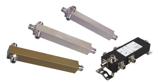 Splitters & Couplers Amphenol offers Splitters & Couplers covering all wireless service bands.