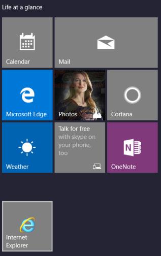 Windows creates an Internet Explorer tile on the Start menu. 5.