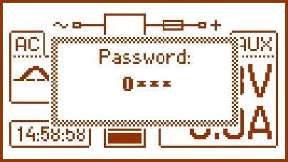 Choose the password that will be altered and enter the new one. Skipping the access password.