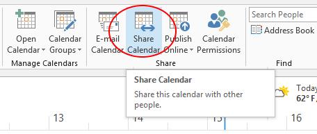 10.3 Shared calendar A calendar can be shared without giving delegate permissions. Then only the calendar can be accessed. Sharing a calendar is not only limited to the default folder calendar.