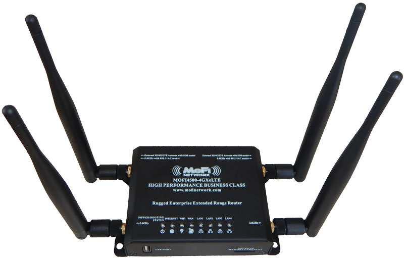 ` MOFI4500-4GXeLTE-SIM4 Spec Sheet Rugged Enterprise Router with Embedded Modem with LTE Advanced (LTE 2) Technology & Carrier Aggregation (LTE2 is fully backwards