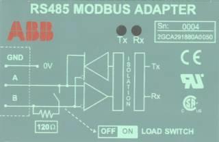CAUTION: Be careful that the RS485 MODBUS ADAPTER is the one with a GREEN text colour (3.3V power supply). The one with a WHITE text colour is reserved for the old model (5V power supply). 2.