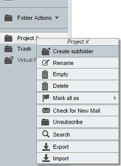 emails into Select Folder options, then Create
