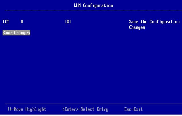 12. Configuring UEFI for iscsi Adding and Configuring Targets 186 Configuring LUNs A LUN represents an individually addressable logical device that is part of a target.