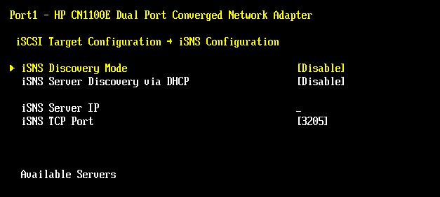 On the Controller Configuration Menu screen (Figure 12-2 on page 168), select iscsi Target Configuration and press <Enter>.