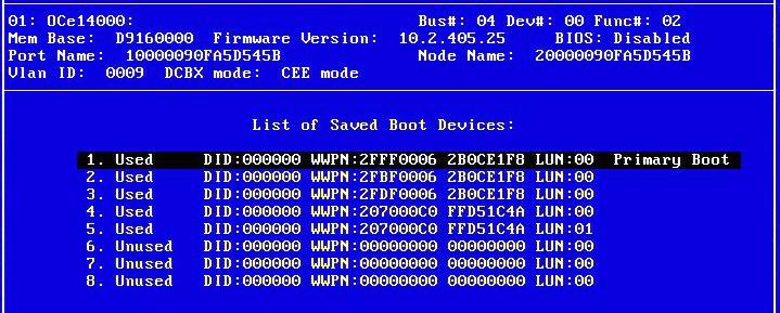 6. Using the FCoE Boot BIOS Utility for x86 and x64 Architectures Configuring Boot Devices 82 Configuring Boot Devices To configure boot devices: 1.