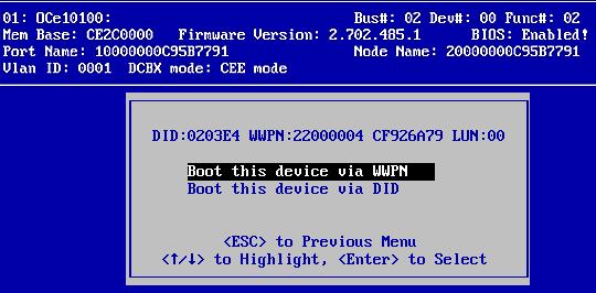 6. Using the FCoE Boot BIOS Utility for x86 and x64 Architectures Configuring Boot Devices 84 The Boot Devices screen (Figure 6-9 on page
